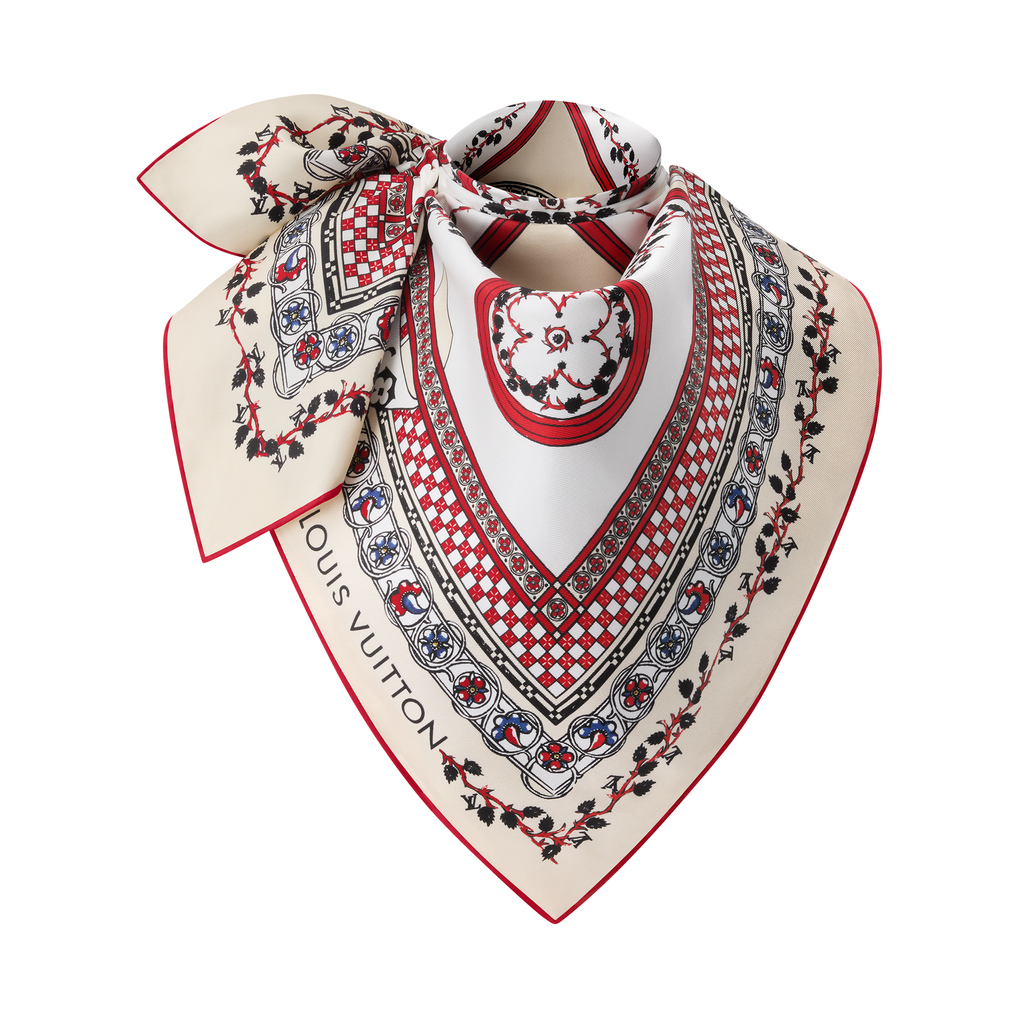 LOUIS VUITTON フラワーパターン スカーフ Jardin Des Plantes Square 90 S00 - Women - Accessories | LOUIS